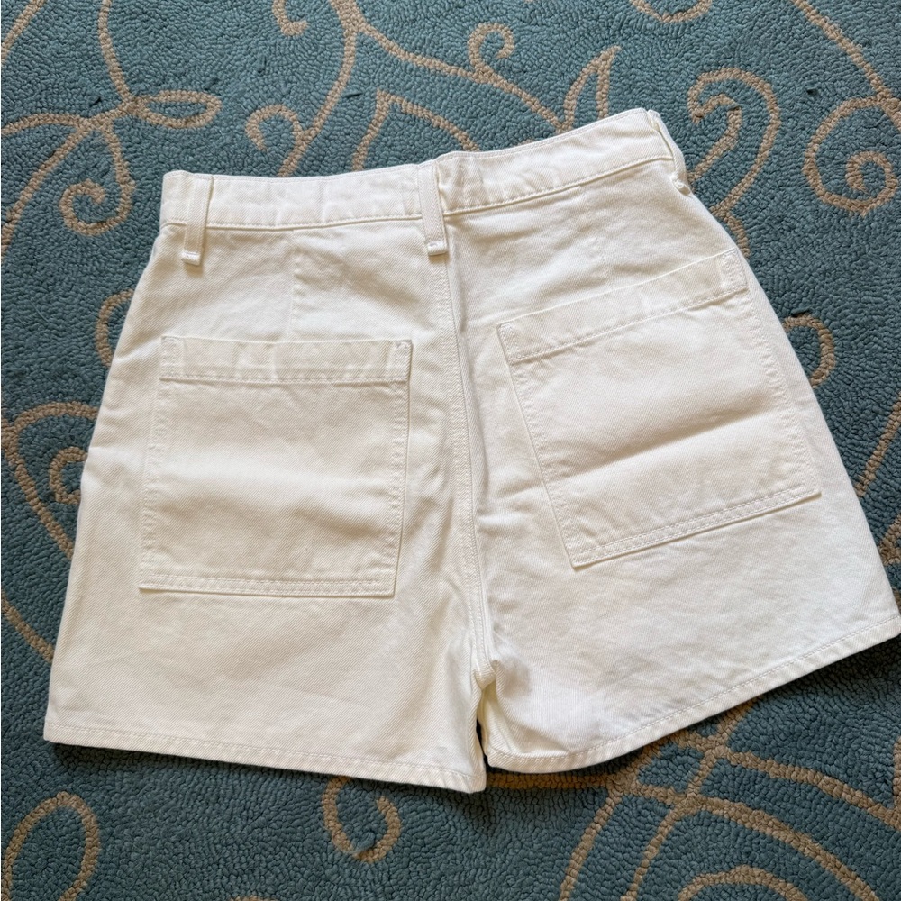 New without tags- ASKK NY Virginia Jean Shorts in Ivory (size 24) - Picture 2 of 6